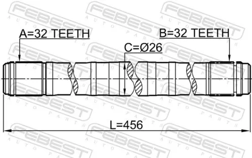 FEBEST Drive Shaft (0312-RD1LH)
