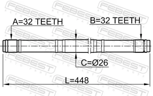 FEBEST Drive Shaft (0312-RD1RH)