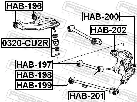 FEBEST Ball Joint (0320-CU2R)