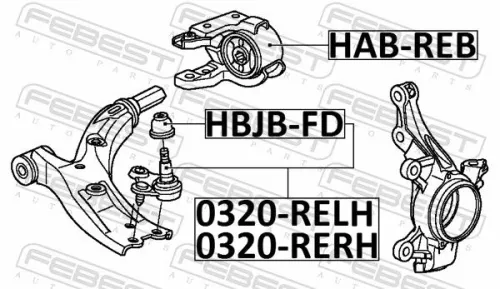 FEBEST Ball Joint (0320-RERH)