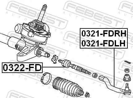 FEBEST Tie Rod End (0321-FDLH)