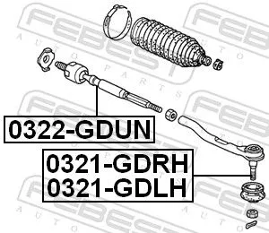 FEBEST Tie Rod End (0321-GDRH)