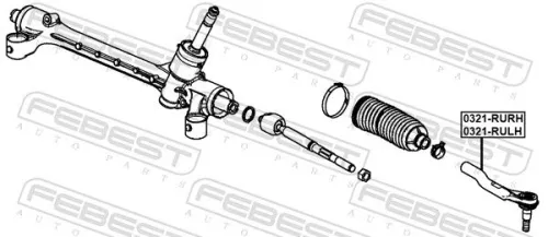 FEBEST Tie Rod End (0321-RURH)