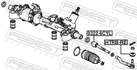 FEBEST Inner Tie Rod (0322-6CYL)