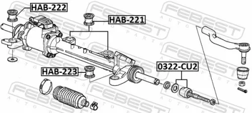FEBEST Inner Tie Rod (0322-CU2)