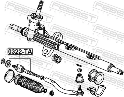 FEBEST Inner Tie Rod (0322-TA)