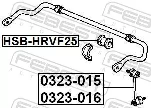 FEBEST Link/Coupling Rod, stabiliser bar (0323-015)