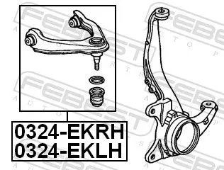 FEBEST Control/Trailing Arm, wheel suspension (0324-EKLH)