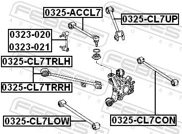 FEBEST Control/Trailing Arm, wheel suspension (0325-CL7UP)