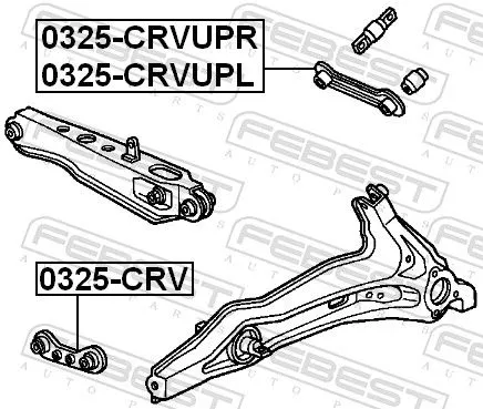 FEBEST Control/Trailing Arm, wheel suspension (0325-CRVUPL)