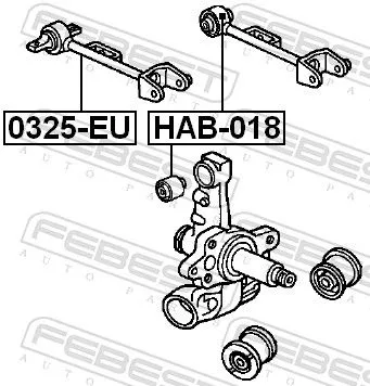 FEBEST Control/Trailing Arm, wheel suspension (0325-EU)