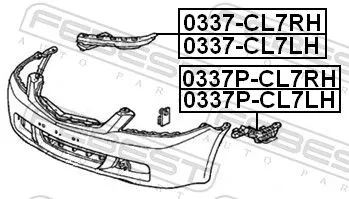 FEBEST Mounting Bracket, bumper (0337-CL7LH)