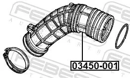 FEBEST Hose, air supply (03450-001)