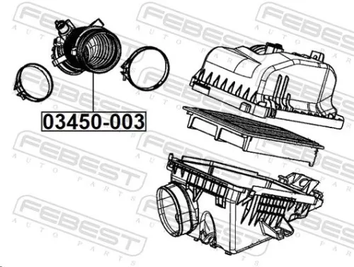 FEBEST Hose, air supply (03450-003)