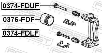 FEBEST Guide Bolt, brake caliper (0374-FDLF)