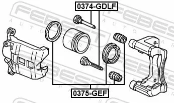 FEBEST Guide Bolt, brake caliper (0374-GDLF)