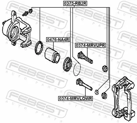 FEBEST Guide Bolt, brake caliper (0374-MRVLOWR)