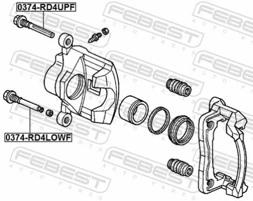 FEBEST Guide Bolt, brake caliper (0374-RD4UPF)