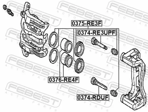 FEBEST Guide Bolt, brake caliper (0374-RE3UPF)