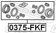 FEBEST Repair Kit, brake caliper (0375-FKF)