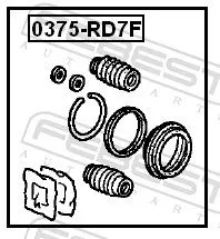 FEBEST Repair Kit, brake caliper (0375-RD7F)