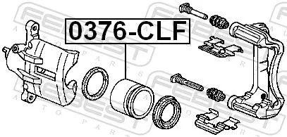 FEBEST Piston, brake caliper (0376-CLF)