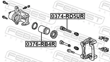 FEBEST Piston, brake caliper (0376-RB4R)