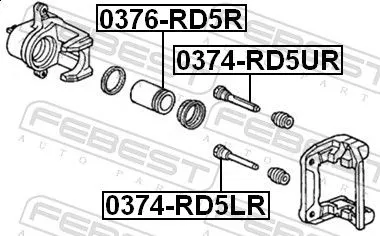 FEBEST Piston, brake caliper (0376-RD5R)