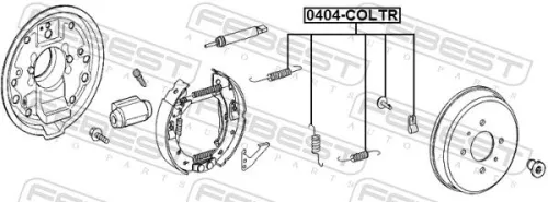 FEBEST Accessory Kit, parking brake shoes (0404-COLTR)