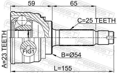FEBEST Joint Kit, drive shaft (0410-003)