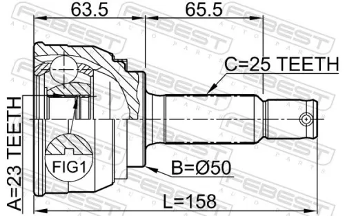 FEBEST Joint Kit, drive shaft (0410-005)