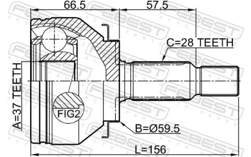 FEBEST Joint Kit, drive shaft (0410-NA8W)