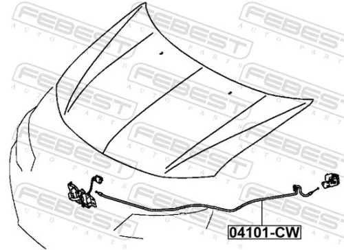 FEBEST Bonnet Cable (04101-CW)
