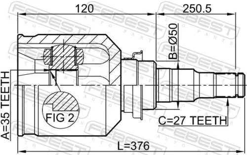 FEBEST Joint Kit, drive shaft (0411-CW5RH)