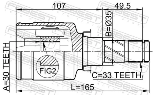 FEBEST Joint Kit, drive shaft (0411-CY2MT)