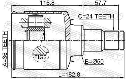 FEBEST Joint Kit, drive shaft (0411-GALH)