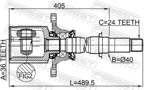 FEBEST Joint Kit, drive shaft (0411-NA8WRH)