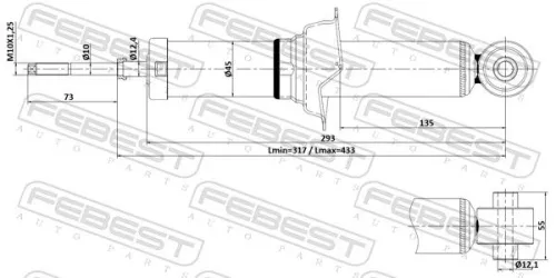 FEBEST Shock Absorber (04110-008R)