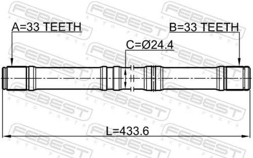 FEBEST Drive Shaft (0412-GACVTLH)
