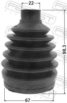 FEBEST Bellow Kit, drive shaft (0417P-CWRR)