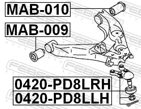 FEBEST Ball Joint (0420-PD8LLH)