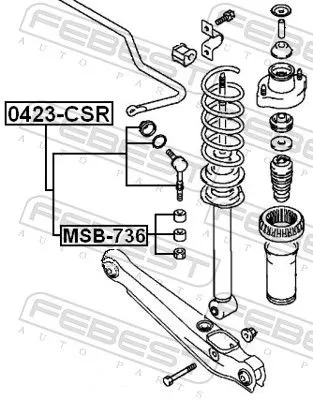 FEBEST Link/Coupling Rod, stabiliser bar (0423-CSR)