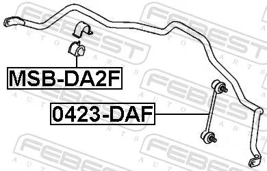 FEBEST Link/Coupling Rod, stabiliser bar (0423-DAF)