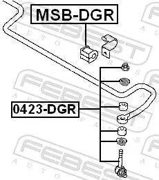 FEBEST Link/Coupling Rod, stabiliser bar (0423-DGR)