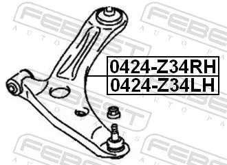 FEBEST Control/Trailing Arm, wheel suspension (0424-Z34LH)