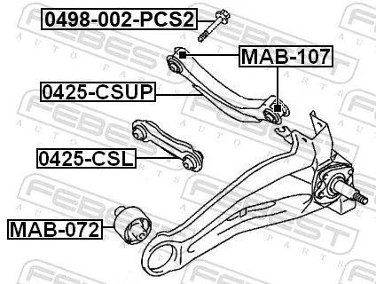 FEBEST Control/Trailing Arm, wheel suspension (0425-CSL)