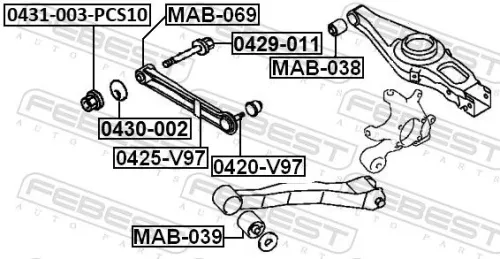 FEBEST Camber Correction Screw (0431-003-PCS10)