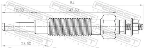 FEBEST Glow Plug (04642-003)