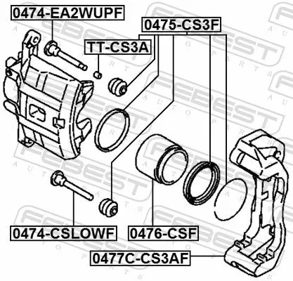 FEBEST Guide Bolt, brake caliper (0474-EA2WUPF)