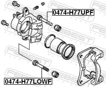 FEBEST Guide Bolt, brake caliper (0474-H77UPF)